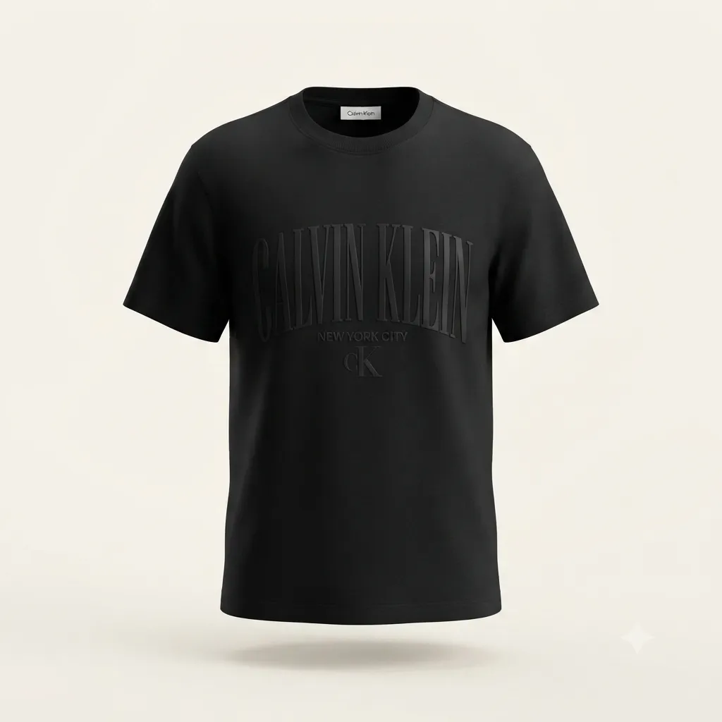 [SS-UNK-1041-L-NAV] T-shirt New York print (Navy, L)