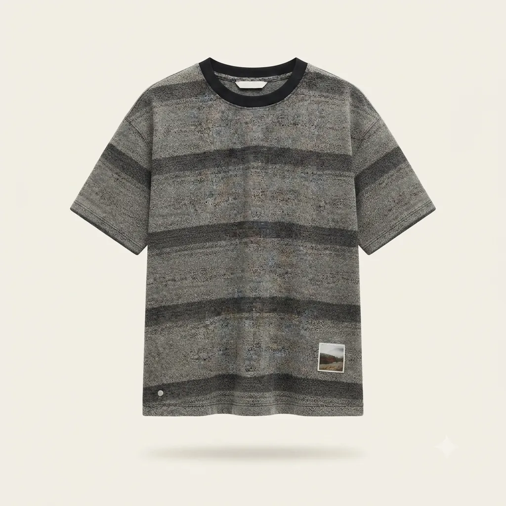 T-shirt New trend Melange Striped