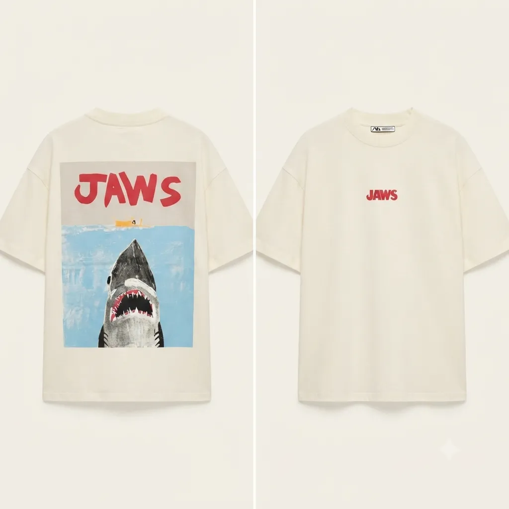 T-shirt Zara JAWS PRINT (S)